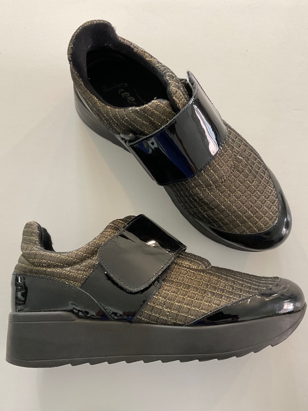 FREE PEOPLE Platform Metallic Patent Shoes EU 36 Size 6